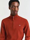 Gant Halfzip Wool Sweater Logo Rust Model / Detail