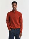 Gant Halvzip Wollar Trøye Logo Rust Model / Voorkant