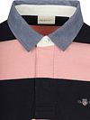 Gant Heavy Rugger Shield Polo Stribet Marineblå Rosa Product