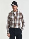 Gant Hemd Flanel Ruit Ecru Model / Voorkant