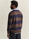 Gant Rugger Shield Polo Rayas Navy/Brown Model / Voorkant