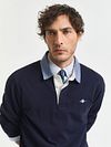 Gant Heavy Rugger Shield Polo Shirt Navy  Model / Voorkant