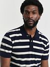 GANT Poloshirt Stripe Navy Vit Model / Voorkant