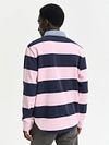 Gant Polo Heavy Rugger Shield Rayures Marine Rose Model / Achterkant