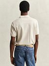 Gant 2Tone Piqué Polo Shirt Ecru Model / Achterkant