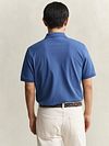 Gant Contrast Piqué Polo Shirt Vintage Blue Model / Achterkant