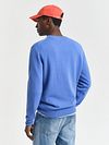 Gant Pullover Lambswool Mid Blue Model / Achterkant