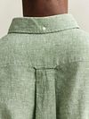 Gant Shirt Cotton Linen Green Model / Detail