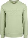 Gant Sweater Embossed Logo Lichtgroen 2036017-345 kopen | Suitable