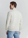 Gilet No Excess con zip in jacquard color chalk Model / Achterkant
