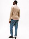 Gilet Tommy Hilfiger con zip e motivo a trecce beige Model / Achterkant