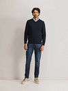 Sweter State of Art z dekoltem V w kolorze granatowym Model / Voorkant