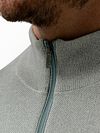 State of Art Half Zip Sweater Melange Light Green Model / Detail
