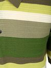 Scotch & Soda Knitted Polo Shirt Structure Stripe Green Product / Detail