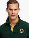 Superdry Polo Piqué Monogram Dark Green Model / Detail