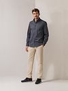 Camicia State of Art con stampa blu/grigio Model / Voorkant