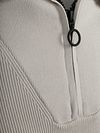 Suitable Maglione Half Zip Tias in maglia Cooldry Greige Product / Detail