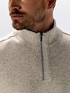 Maglione half zip State Of Art in misto lana melange greige Model / Detail
