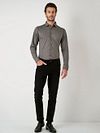 Desoto Overhemd Strijkvrij Kent Melange Grijs Model / Voorkant