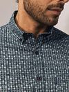 State Of Art Overhemd Poplin Dandelion Grijs Model / Detail