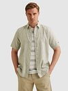 Camisa Vanguard Jacquard Greige de manga corta, gris Model / Voorkant