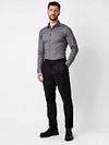 Desoto Chemise Twill Optics Gris Model / Zijkant
