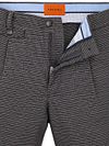 Suitable Chino Pico Pleat Pepita Navy Marron