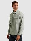 Cast Iron Overshirt Twill Grøn Model / Zijkant