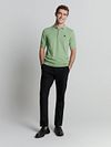 No Excess Strikket Poloshirt Grøn Model / Voorkant