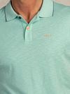 NZA Polo Bay Jacquard Mist Groen Model / Detail