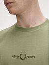 Fred Perry M4580 Embroidered Olive Model / Detail