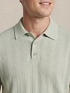 Suitable Stickad Polo Jacquard Ljusgrön Model / Detail