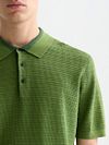Scotch & Soda Strikket Polo Structure Grønn Model / Detail