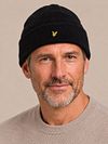 Lyle & Scott Beanie Wool Blend Navy Model / Voorkant