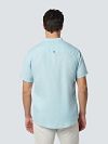 No Excess Short Sleeve Hemd Leinen Hellblau Model / Achterkant