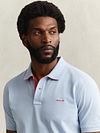 Gant Contrast Piqué Poloshirt Fresh Blau Model / Detail