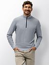 State Of Art Half Zip Pullover Melange Hellblau Model / Voorkant