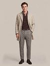 Suitable Coat Wool Twill Sand Model / Voorkant