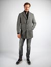Suitable Coat Wool Pepita Pepper Grey Model / Voorkant with Stefan