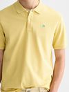 Scotch And Soda Core Piqué Polo Jaune Model / Detail