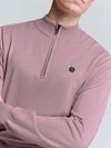 Jersey de punto Half Zip No Excess malva Model / Detail