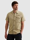 PME Legend Short Sleeve Shirt Slub Twill Spray Green Model / Voorkant
