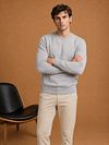 King Essentials The John Pullover Merino Grau Model / Voorkant