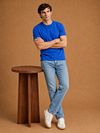 King Essentials The Steve T-Shirt Royal Blauw Model / Voorkant