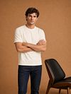 King Essentials The Steve T-Shirt Ecru Model / Voorkant