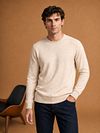 King Essentials The John Pullover Merino Ecru Model / Voorkant