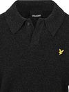 Lyle & Scott Longsleeve Poloshirt Lambswool Black