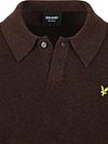 Lyle & Scott Longsleeve Poloshirt Brun Lammeuld Product / Detail