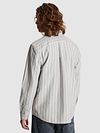 Koszula Cast Iron Oxford Stripe w kolorze błękitnym Model / Achterkant