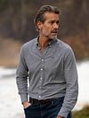 Koszula NZA Barn Twill z kołnierzykiem button-down w kolorze granatowym Model / Voorkant